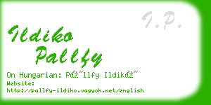 ildiko pallfy business card